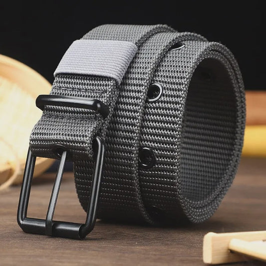 Stijlvolle Heren & Dames Canvas Riem met Pin Gesp - Duurzaam en Trendy voor Outdoor & Jeans