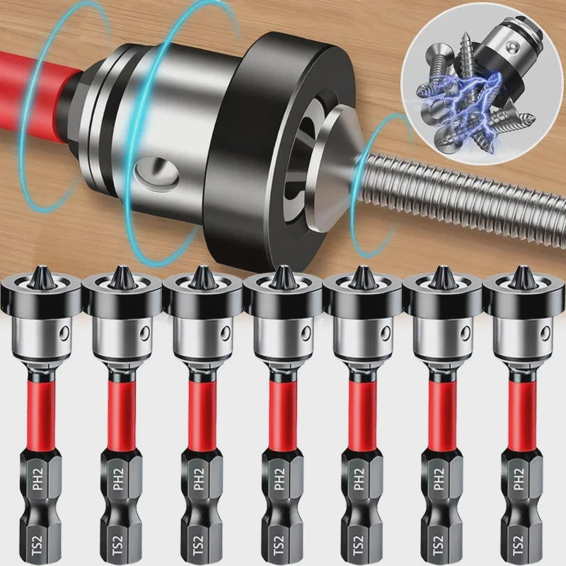 Magnetische Schroefzetter Bits PH2 met Verstelbare Aluminium Kraag voor Gipsplaat & Platen