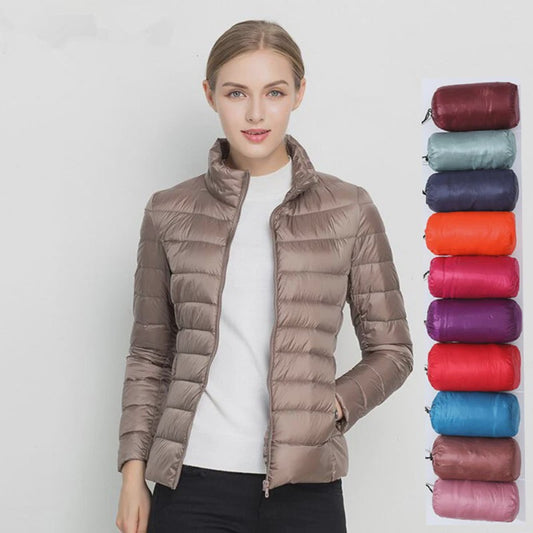 Dames Lichtgewicht Donsjack - Kort, Warm & Stijlvol Lente Jack - 15 Kleuren