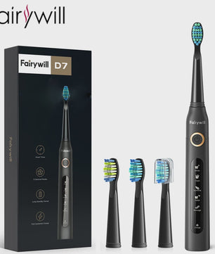 Fairywill Sonic Elektrische Tandenborstel FW-507 - USB Oplaadbaar, Waterdicht, 5 Modi