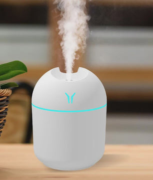 Mini USB Luchtbevochtiger & Aroma Diffuser met LED Kleurenlamp - Stille Werking