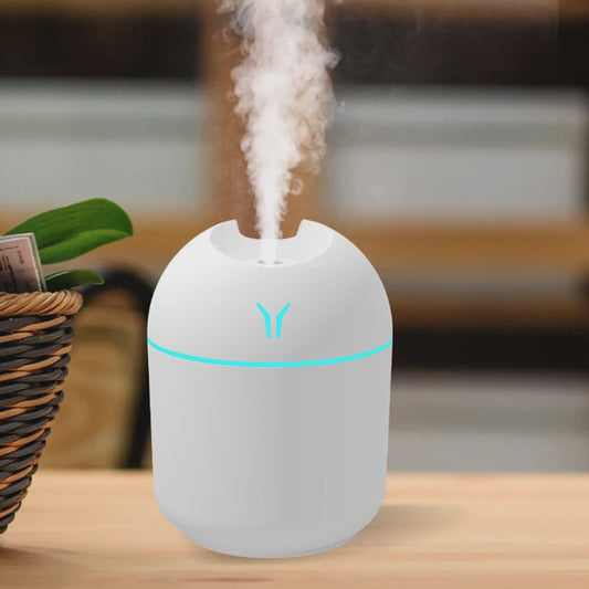 Mini USB Luchtbevochtiger & Aroma Diffuser met LED Kleurenlamp - Stille Werking