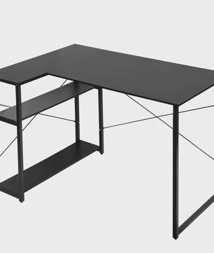 L-vormig Bureau met Opbergrek - Ideaal voor Gaming, PC, Studie & Werk in Slaapkamer (120/100cm)