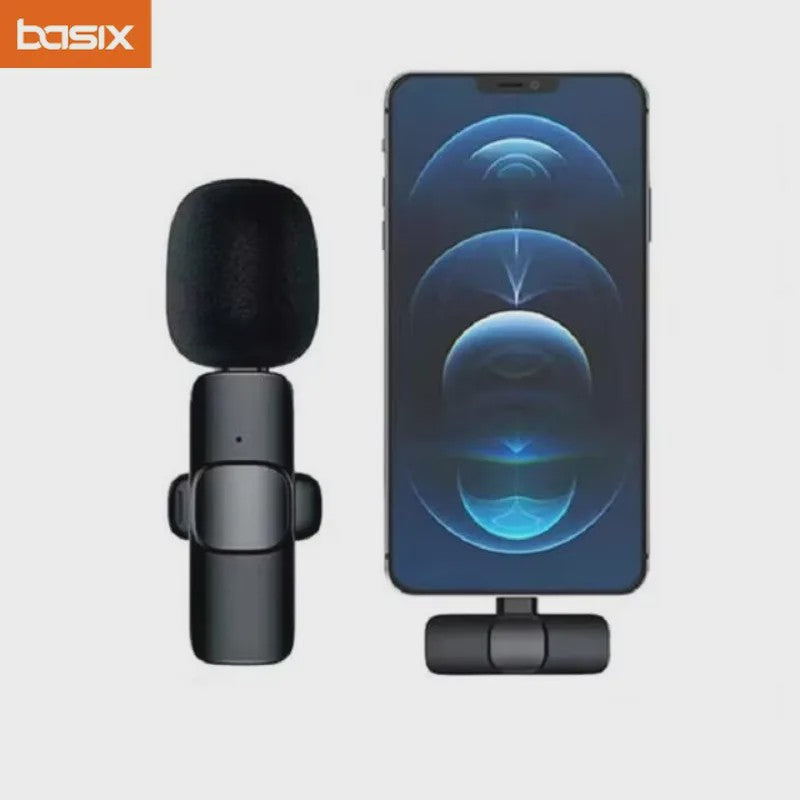 Draadloze Lavalier Microfoon voor iPhone & Android: Mini Mic voor Live Broadcast, Gaming & Video Opnames
