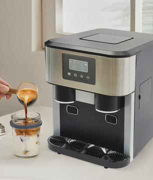 3-in-1 IJsmachine: Crushed Ice & IJsklontjes Maker - Automatische Reiniging - RVS
