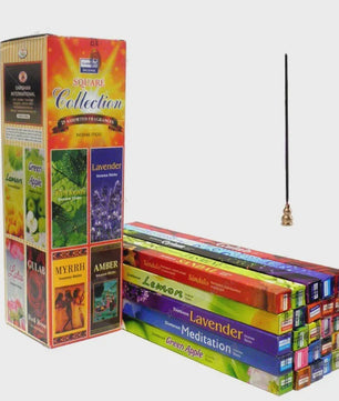 25 Assorti Geuren Wierookstokjes - Natuurlijke Huisparfum uit India met Lavendel, Sandelhout & Salie