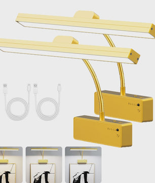 Gouden LED Wandlamp met Afstandsbediening - 3 Kleuren & Dimbaar