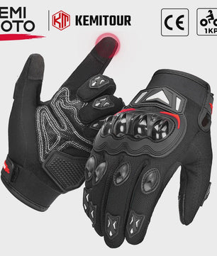KEMIMOTO Zomer Motorhandschoenen met CE Knokkelbescherming en Touchscreen Functie