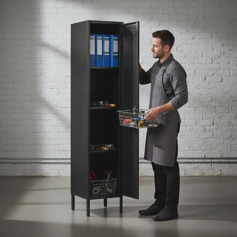 Robuuste Metalen Lockerkast - Anti-roest Design met Meerdere Lagen en Veelzijdige Opbergruimte
