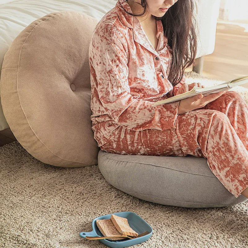 Groot Rond Zitkussen Vloerkussen Dikke Meditatiekussen voor Volwassenen & Kinderen - Comfortabel Tatami Kussen