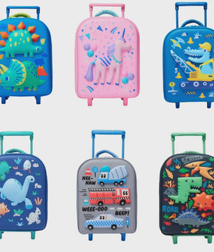 Kinder Koffer met 3D Dinosaurus en Trolleyfunctie - Schooltas & Reisbagage