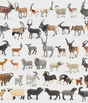 Realistische Boerderij- en Wilde Dierenfiguren: Schapen, Geiten, Antilopen & Meer - Cadeau Speelgoed