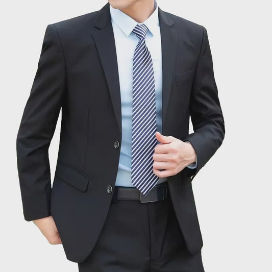 Stijlvol 8XL Herenpak: Italiaans Design Slim Fit Blazer & Pantalon voor Business, Bruiloft & Feest