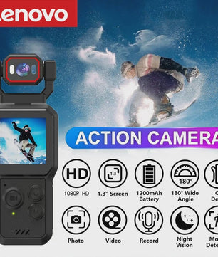 Draagbare Mini Actiecamera met HD Scherm, Nachtopnames & WiFi