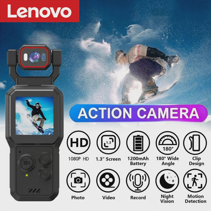 Draagbare Mini Actiecamera met HD Scherm, Nachtopnames & WiFi