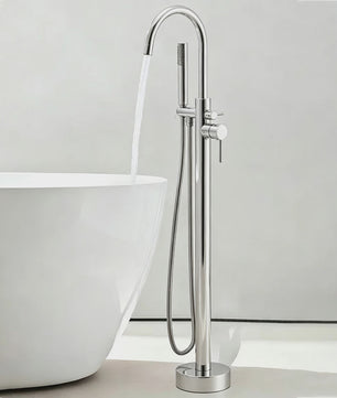 Vrijstaande Badkraan met Handdouche - Draaibare Mixer voor Warm & Koud Water