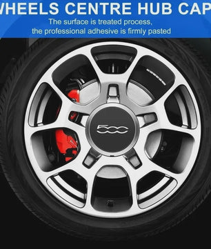 Set Naafdoppen Velgen 500 Logo voor Fiat 500 - 4 Stuks