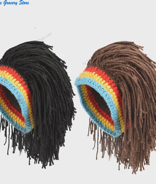 Unieke Gehaakte Muts met Nep Dreads - Rasta Stijl voor Feest & Cosplay
