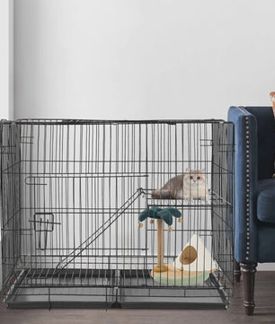 Grote Opvouwbare Dierenkooi voor Katten, Honden en Konijnen - 70x50x58 cm