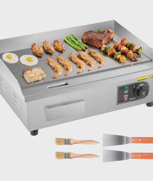 Professionele Elektrische Bakplaat 50-300°C - Roestvrij Staal Grillplaat voor Steaks & Pannenkoeken