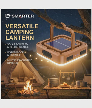 Draagbare Oplaadbare Solar Campinglamp met Powerbank Functie - Waterdicht & COB LED