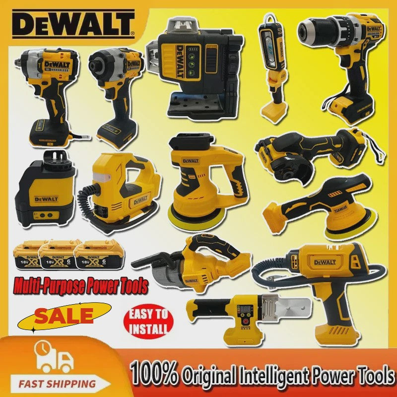 DeWalt 18V Accu Multifunctionele Gereedschap Set: Haakse Slijper, Sleutel, Polijstmachine & Meer