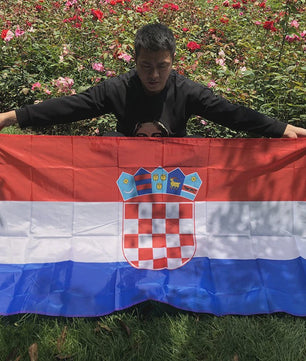 Kroatische Vlag 90x150cm - Hoge Kwaliteit Polyester voor Binnen & Buiten