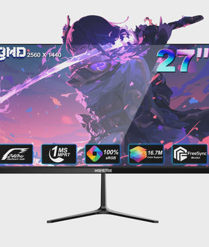 Hgfrtee 27" QHD 240Hz Gaming Monitor | 1ms Reactietijd, HDR10 & Adaptive Sync