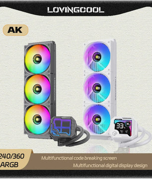 LOVINGCOOL AK Waterkoeler 240/360mm met ARGB, Digitaal Display & Abyss Mirror