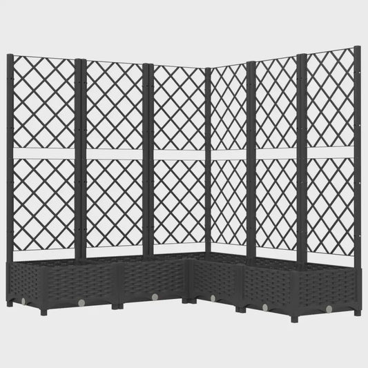 Zwarte Plantenbak met Trellis 120x120x121.5 cm - Verticale Tuin