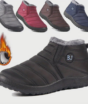 Dames Waterdichte Warme Enkellaarsjes - Comfortabele Antislip Snowboots voor Wandelen en Winter