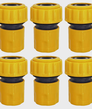 Set van 6 Tuinslang Koppelingen - 3/4" & 1/2" - Snelkoppeling voor Reparatie & Irrigatie