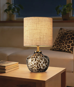 Luxe Tafellamp met Luipaardprint - Sfeervolle Nachtlamp voor Slaapkamer & Bureau