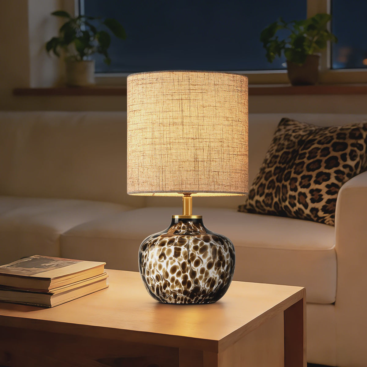 Luxe Tafellamp met Luipaardprint - Sfeervolle Nachtlamp voor Slaapkamer & Bureau