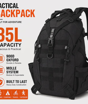 Tactische Rugzak 35L - Molle Systeem, Reflecterende Strips, Outdoor & Hiking