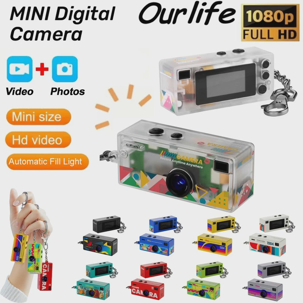 Mini Digitale Camera Sleutelhanger - 1080P HD Video & Foto's - Compact Retro Ontwerp