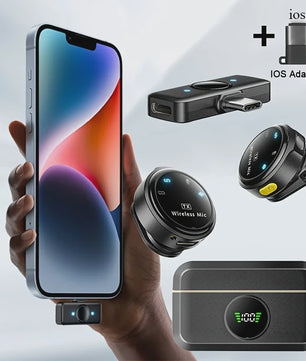 Draadloze Lavalier Microfoon met Noise Cancelling voor Telefoon, iPhone, Laptop - Ideaal voor Video-opnames en Vergaderingen