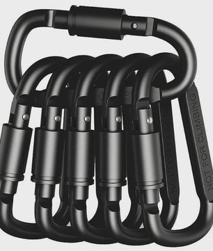 Set van 4-6 Aluminium Karabiners - Veelzijdige Clips voor Sleutels, Camping en Outdoor