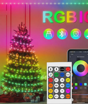 20M RGBIC LED Snoer Verlichting met Bluetooth & Muziekfunctie - Droomkleuren, App Bediening