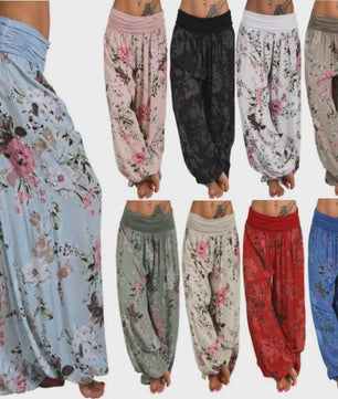 Dames Harembroek met Digitale Print - Wijdvallend & Comfortabel Plus Size Model
