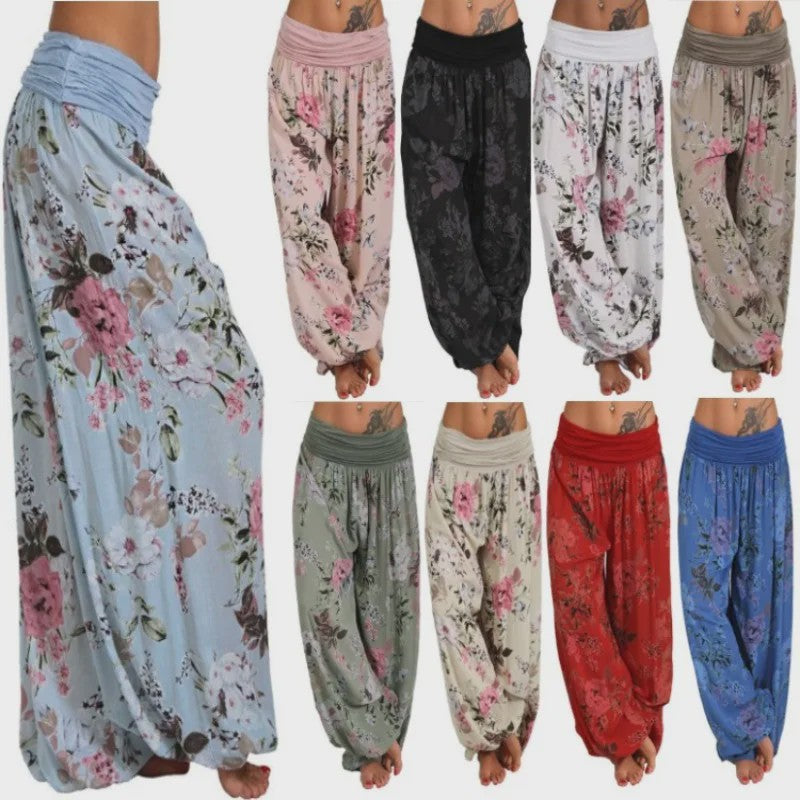 Dames Harembroek met Digitale Print - Wijdvallend & Comfortabel Plus Size Model
