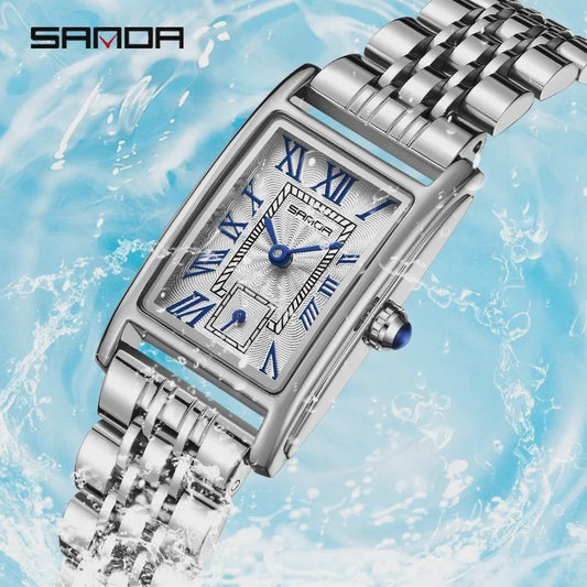 SANDA 1116 Elegante Dameshorloge Rechthoekig - Waterdicht & Stijlvol