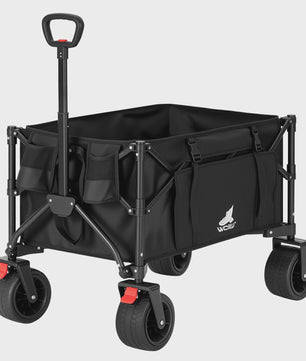 Opvouwbare Tuinwagen 150L met Zijvakken en Bekerhouders - Stevige Trolley voor Camping en Strand