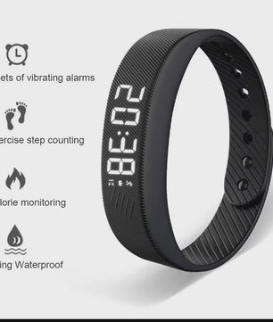 Smart Band HT30: Waterdichte LED Smartwatch met Stappenteller, Calorieënteller en Vibratiealarm