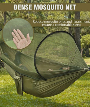 2-in-1 Camping Hangmat met Muggennet - Ultralicht Parachute Nylon