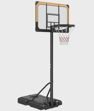 Verstelbare Basketbalpaal met Wielen - Zwart, 182-213 cm Hoogte