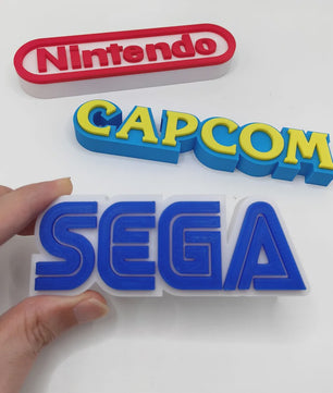 3D Geprint Logo Naamplaat voor Figuren Collectie - Video Game Thema