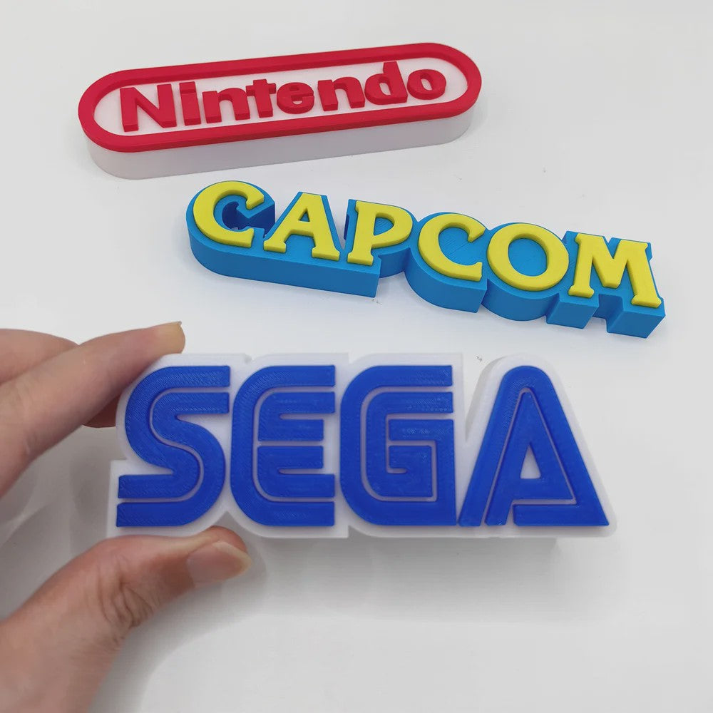 3D Geprint Logo Naamplaat voor Figuren Collectie - Video Game Thema