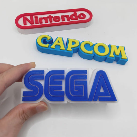3D Geprint Logo Naamplaat voor Figuren Collectie - Video Game Thema