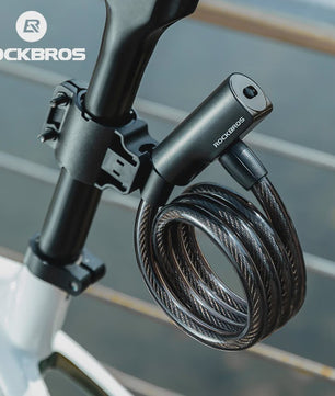 ROCKBROS Draagbaar Fiets Kabel Diefstalbeveiliging Slot met Sleutels - Zinc Alloy
